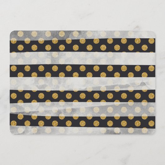 Parties scintillant or - Menu Mariage Glamor (Dos)