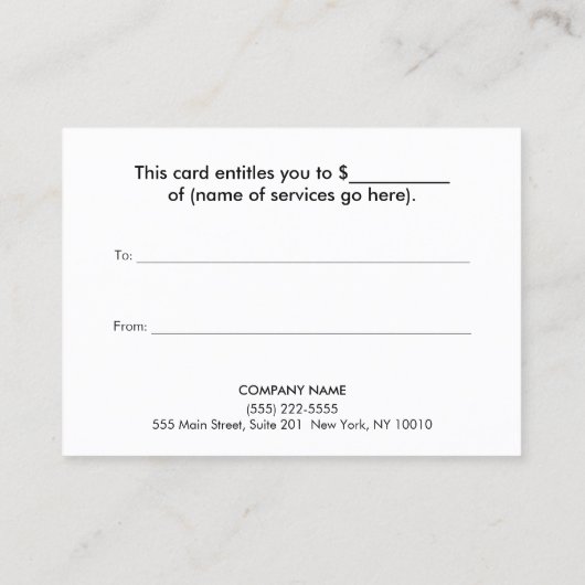 Parties scintillant Or moderne certificat cadeau c (Dos)