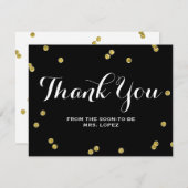 Parties scintillant or noir | Cartes de Fête des m (Devant / Derrière)