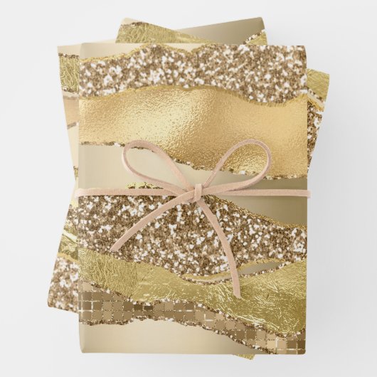 Parties scintillant or or métal brillant feuille c (En situation)