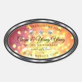 Parties scintillant or orange Étiquettes Diamants  (Devant)