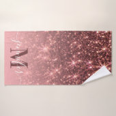 Parties scintillant or Rose (Serviette de bain)