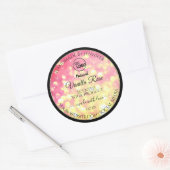 Parties scintillant or rose Ajouter logo Étiquette (Enveloppe)