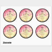 Parties scintillant or rose Ajouter logo Étiquette (Feuille)