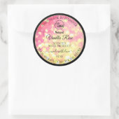 Parties scintillant or rose Ajouter logo Étiquette (Sac)