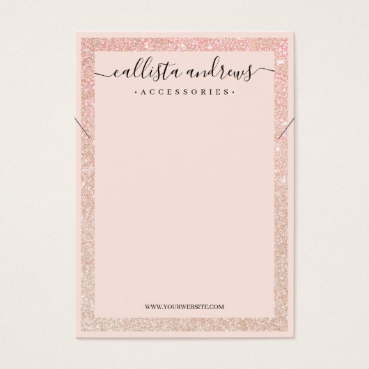 Parties scintillant or rose Bordure Cursive Collie (Devant)