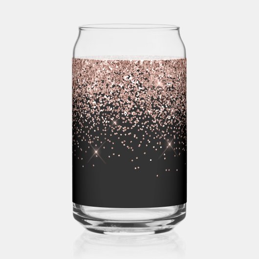 Parties scintillant or Rose brillant sur noir (Verso)