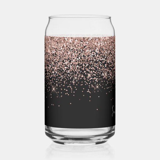 Parties scintillant or Rose brillant sur noir (Droite)