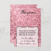 parties scintillant or Rose de la carte de récepti (Devant / Derrière)