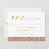 Parties scintillant or rose et carte RSVP or A2 (Devant)