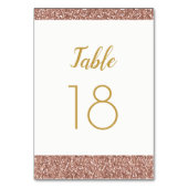 Parties scintillant or rose et numéro de table or  (Dos)