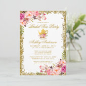 Parties scintillant or rose Floral Invitation de l (Debout devant)