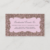 Parties scintillant or rose Glam Chic Carte de vis (Dos)
