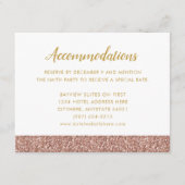 Parties scintillant or rose & Gold Invitation Cart (Devant)