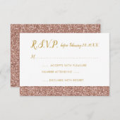 Parties scintillant or rose & Gold RSVP 3.5x5 A1 (Devant / Derrière)