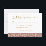 Parties scintillant or rose & Gold RSVP 3.5x5 A1<br><div class="desc">Cette petite carte de réponse rsvp rose brillant coordonne nos suites d'invitation conçues pour le Bat mitzvah, le sweet sixteen (16), la Quinceañera et les fêtes d'anniversaire chic. L'oeuvre est faite d'images imprimées à plat, PAS de parties scintillant réelle ou de feuille d'or. Consultez la collection complète pour coordonner les...</div>