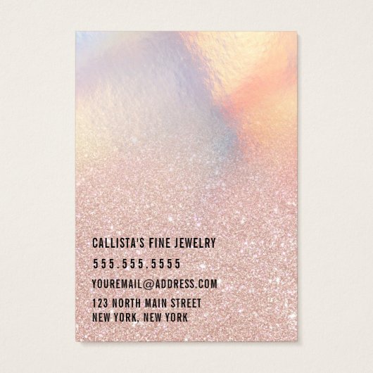 Parties scintillant or rose Iridescente Boucles d' (Dos)