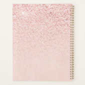 Parties scintillant or Rose tendance Initiales fan (Dos)
