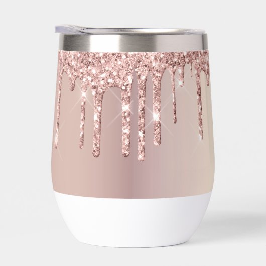 Parties scintillant or rose Texte personnalisé (Droite)