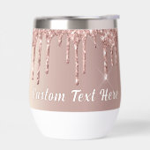 Parties scintillant or rose Texte personnalisé (Gauche)