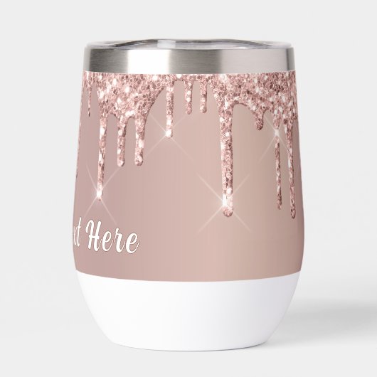 Parties scintillant or rose Texte personnalisé (Arrière)