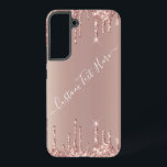 Parties scintillant or rose Texte personnalisé<br><div class="desc">Coques ou coques iphone Samsung Galaxy personnalisés avec Rose Gold Blush Parties scintillant Étincelles Texte personnalisé rose moderne - Ajouter votre texte unique / nom ou supprimer texte - Faire votre cadeau spécial - Redimensionner et déplacer ou ajouter du texte / éléments avec outil de personnalisation. Conception par MIGNED. Veuillez...</div>