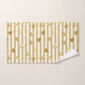 Parties scintillant or tendance Coeurs romantiques (Serviette à main)