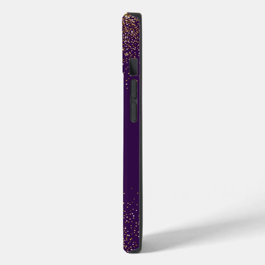 Parties scintillant or violet coque iphone de mono (Verso / Gauche)