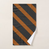 Parties scintillant Orange & Black Stripes (Serviette à main)