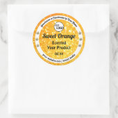 Parties scintillant orange de luxe Logo Étiquette  (Sac)