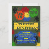 Parties scintillant Paintball Party Invitation (Devant)