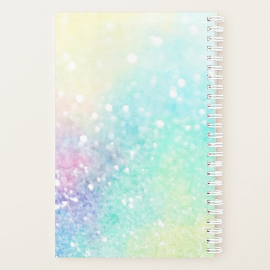 Parties scintillant Pastel Bokeh Girly Colorée Mot (Dos)