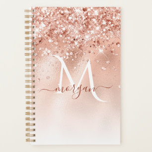 Parties scintillant Peach Rose or Monogramme