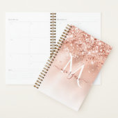 Parties scintillant Peach Rose or Monogramme (Devant avec enveloppe)