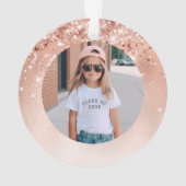 Parties scintillant Peach Rose or Monogramme photo (dos)