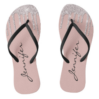 Parties scintillant personnalisée Boucle de tongs 