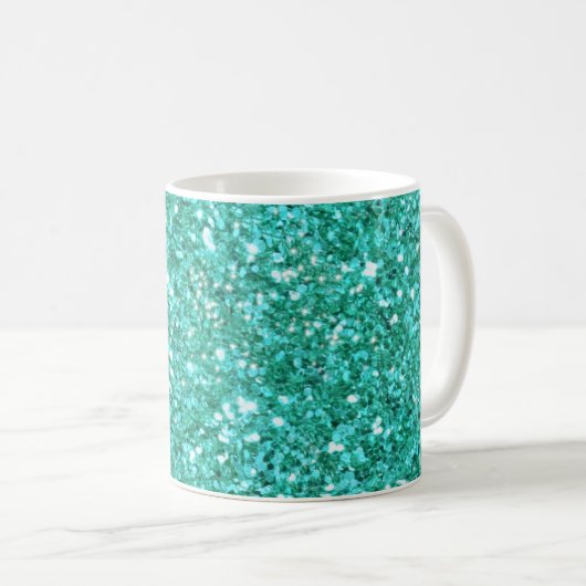 parties scintillant pétillante turquoise tasse à c (Devant droit)