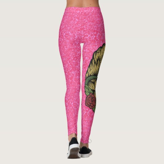 Parties scintillant Pink Unicorn Leggings (Dos)