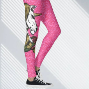Parties scintillant Pink Unicorn Leggings