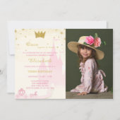 Parties scintillant Princesse Invitation Anniversa (Devant)
