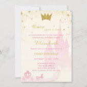 Parties scintillant Princesse Invitation d'anniver (Devant)