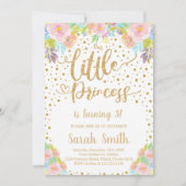 Parties scintillant Princesse Invitation d'anniver (Devant)