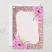 Parties scintillant Purple Floral Blank Invitation (Devant)