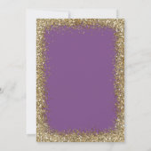 Parties scintillant Purple & Gold Invitation à la (Dos)