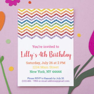 Parties scintillant Rainbow Party Invitation à Che