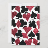 Parties scintillant Red Faux Las Vegas Faire-part  (Dos)