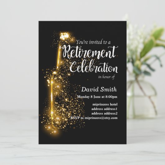 Parties scintillant Retraite Invitation à célébrer (Debout devant)