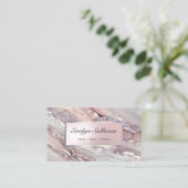 Parties scintillant rose argent carte de visite (Debout devant)