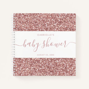 Parties scintillant rose Baby shower Livre d'or Mé
