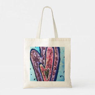 Parties scintillant rose Bleu Coeurs Art Sacs four